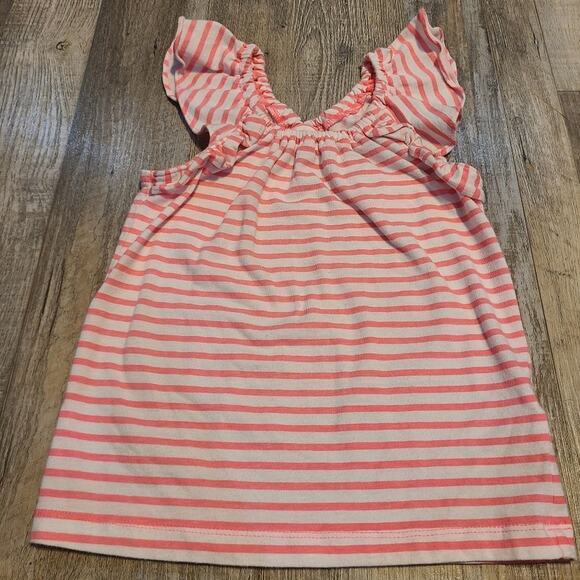 Carters 4t girls pink and white striped tank top - Picture 1 of 5